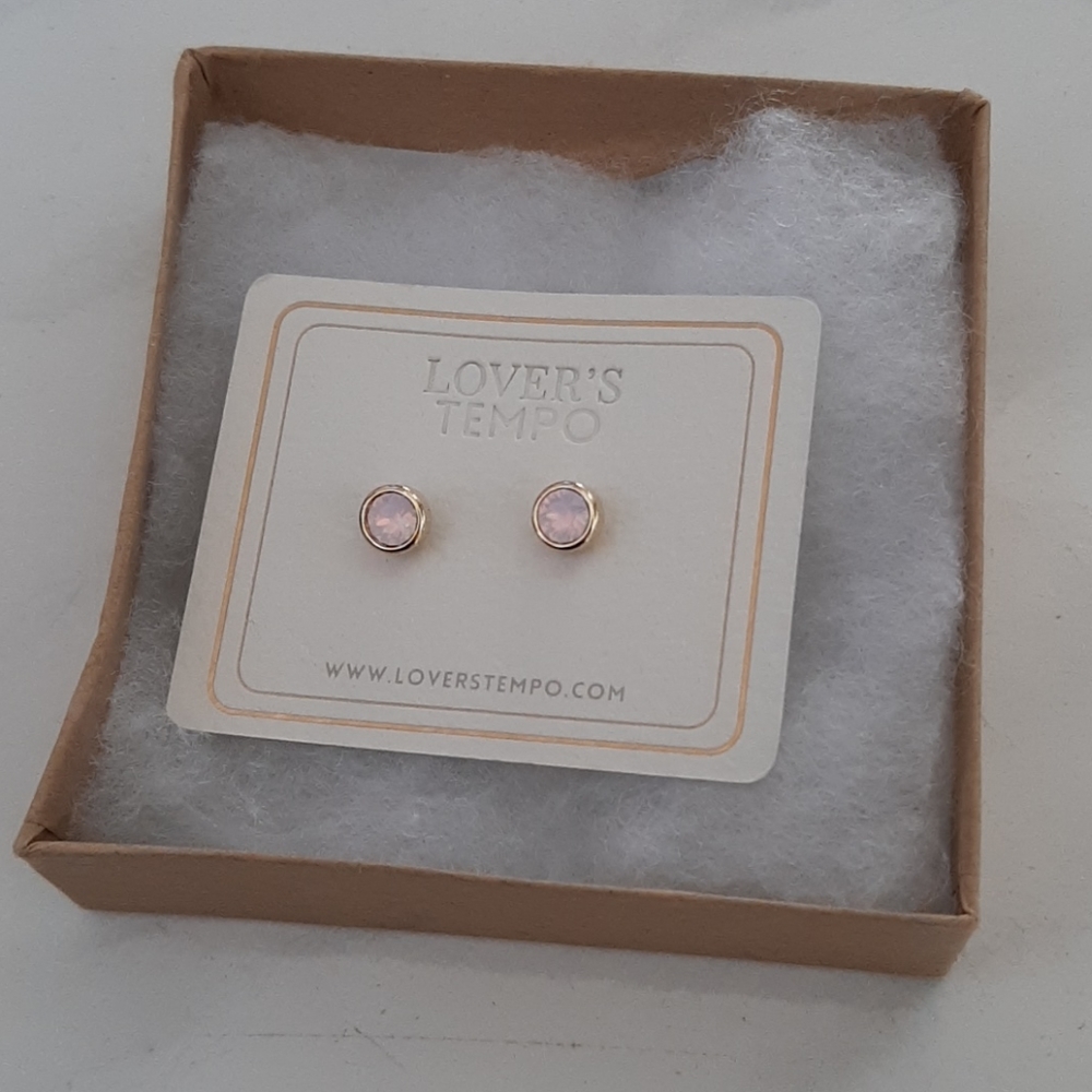 NWT Pink Druzy Earrings